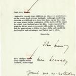 Presidenr Kennedy's letter of condolences to Mrs. Evers