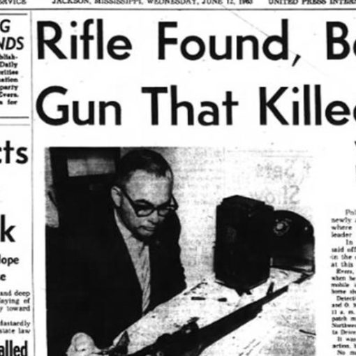 newspaper clipping with the article about the discovered gun
